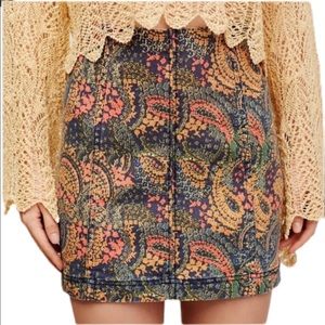 Free People Paisley Print Modern Femme Mini Skirt